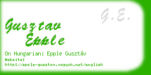 gusztav epple business card